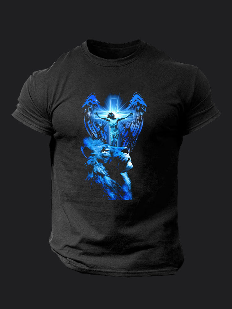 Lion and Jesus BombApe Gym T-shirt