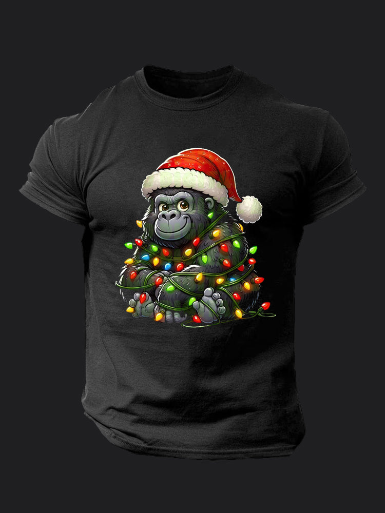 Gorilla Christmas BombApe Gym T-shirt