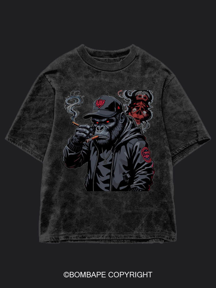 Hip Hop Ape BombApe Washed Gym T-shirt