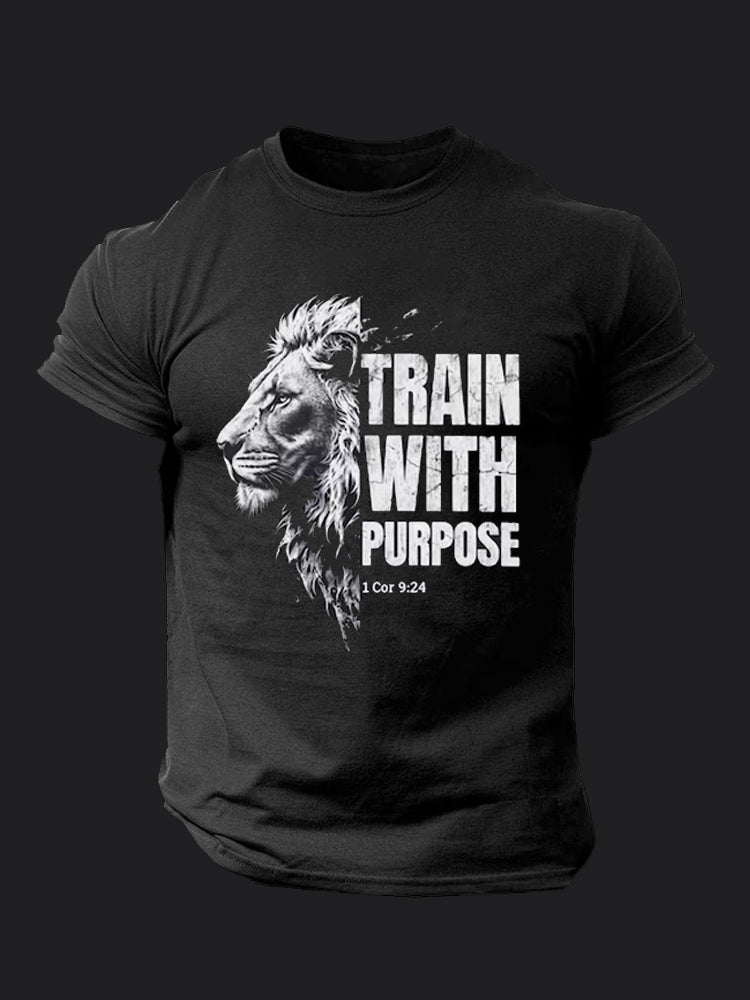 Bold Lion Head BombApe Gym T-shirt