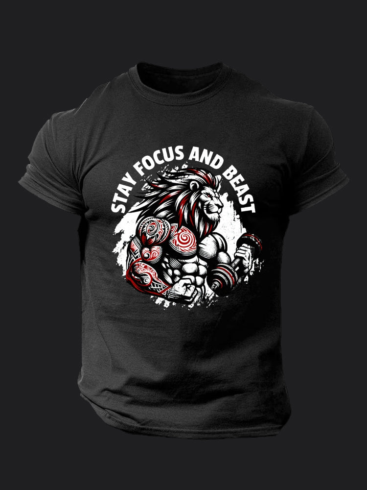 Stay Focus and Beast BombApe Gym T-shirt