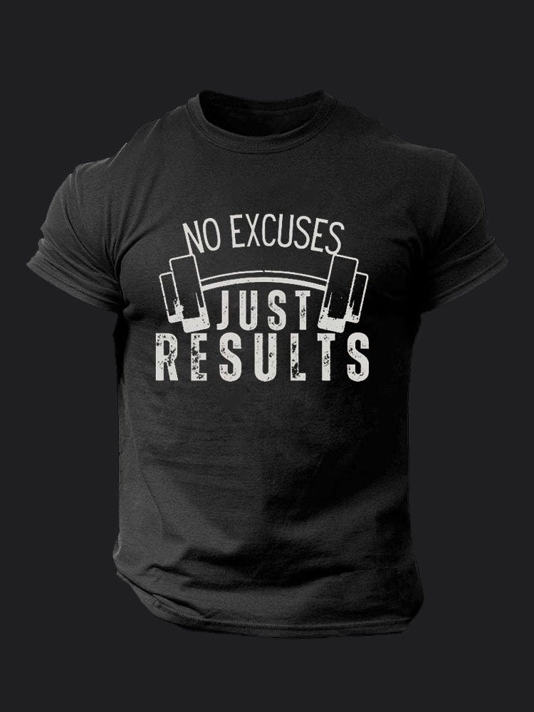No Excuses Just Results BombApe Gym T-shirt
