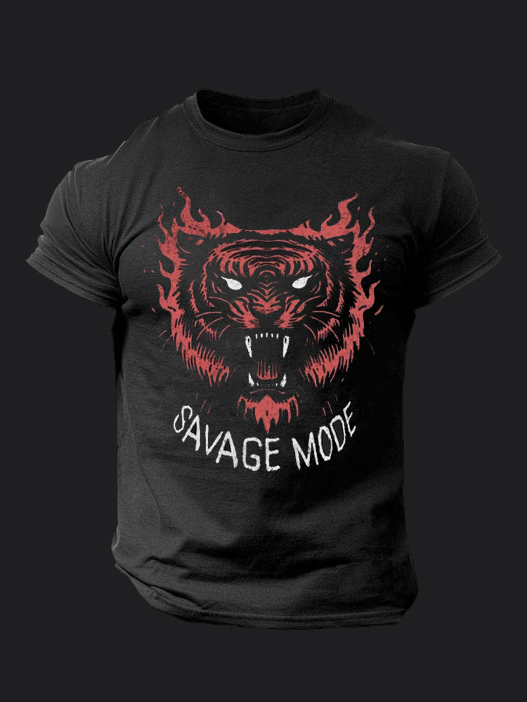 Flaming Tiger BombApe Gym T-shirt