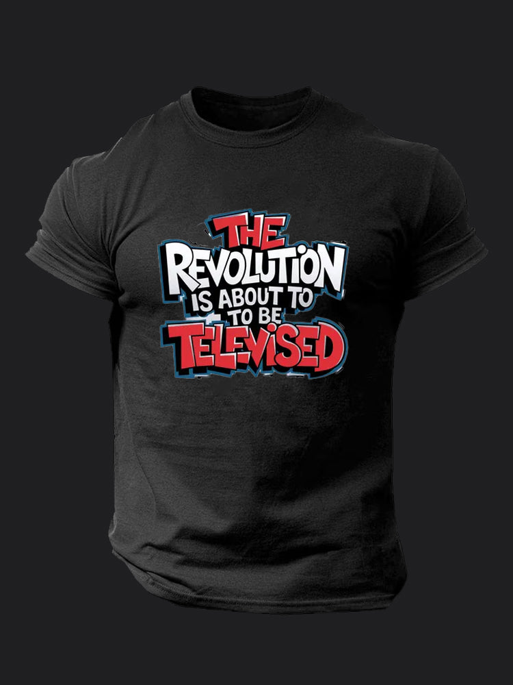 The Revolution Will Be Televised BombApe Gym T-shirt