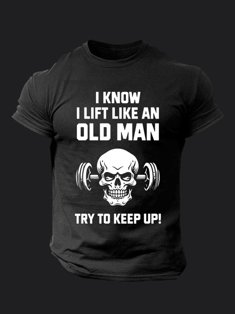 Old Man Lifting BombApe Gym T-shirt