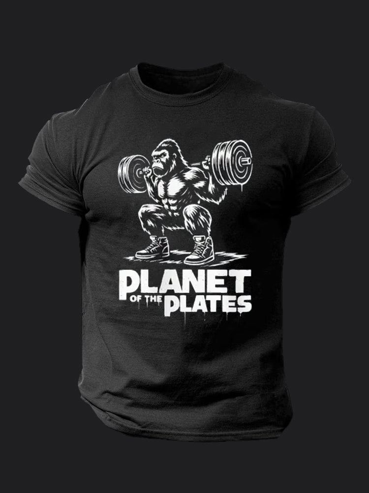 Planet of the Plates BombApe Gym T-shirt