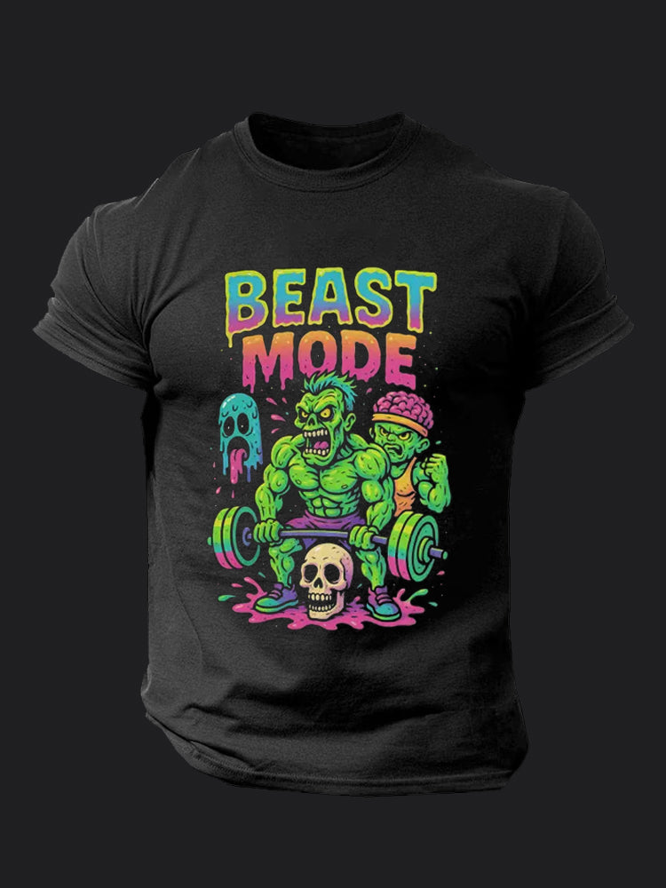 Beast Mode Shredded Zombie BombApe Gym T-shirt