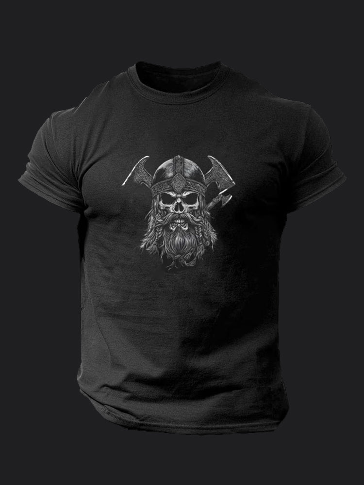 Viking Warrior Skull BombApe Gym T-shirt