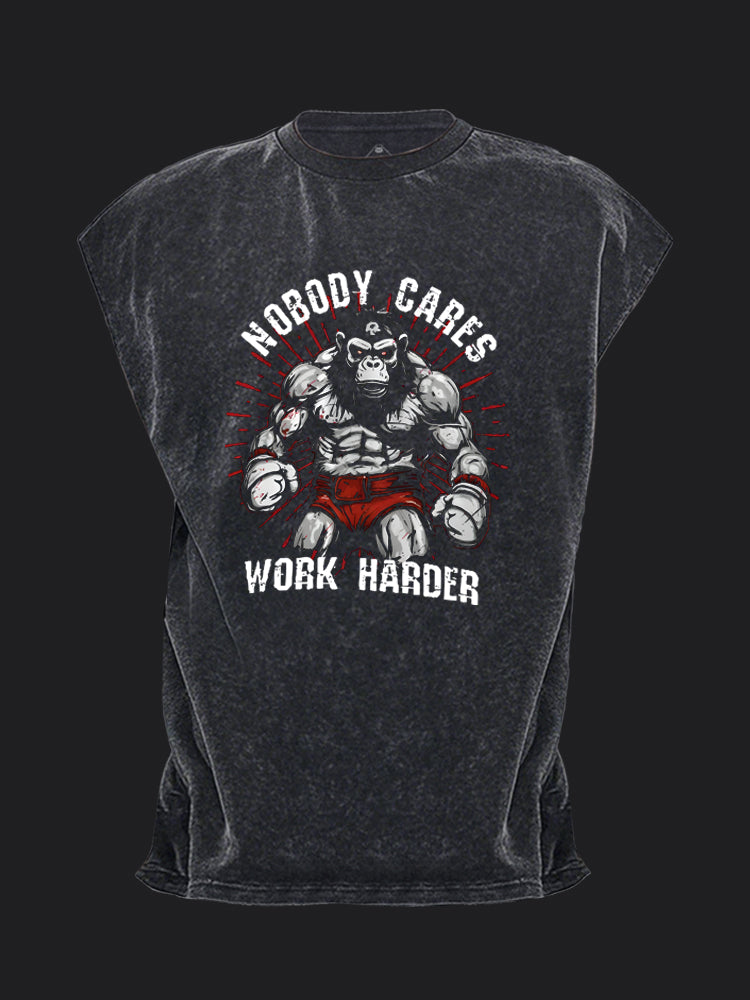 Nobody Cares Work Harder BombApe Cut Off Tank