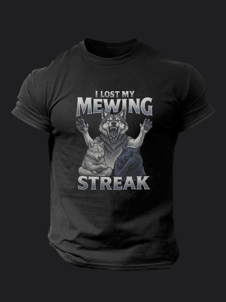 I Lost My Mewing Streak BombApe Gym T-shirt
