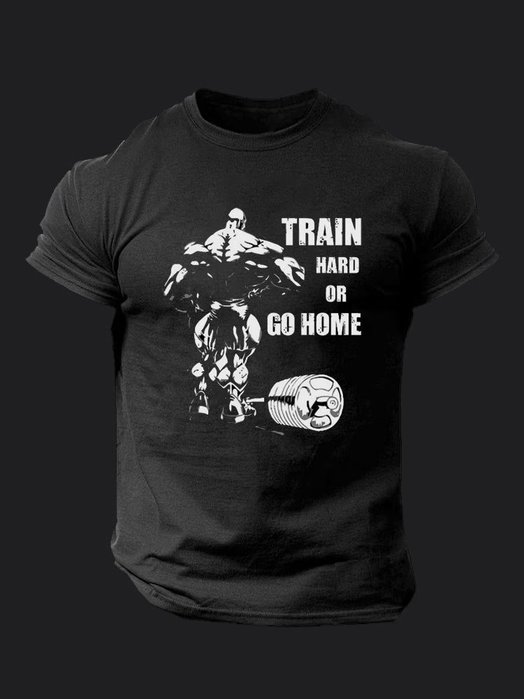 Train Hard Or Go Home BombApe Gym T-shirt