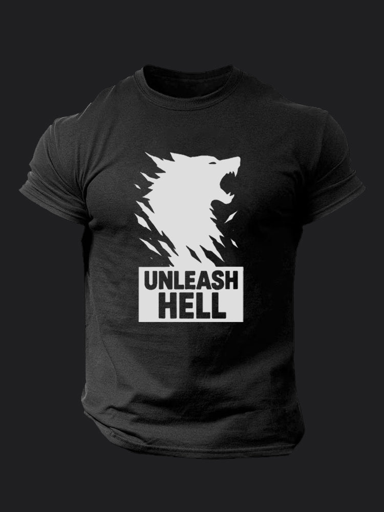 Unleash Hell Wolf BombApe Gym T-shirt