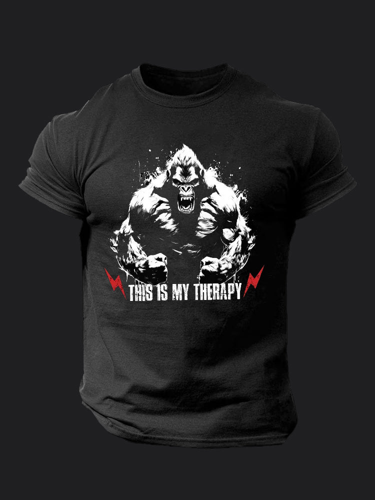 This is My Therapy BombApe Gym T-shirt