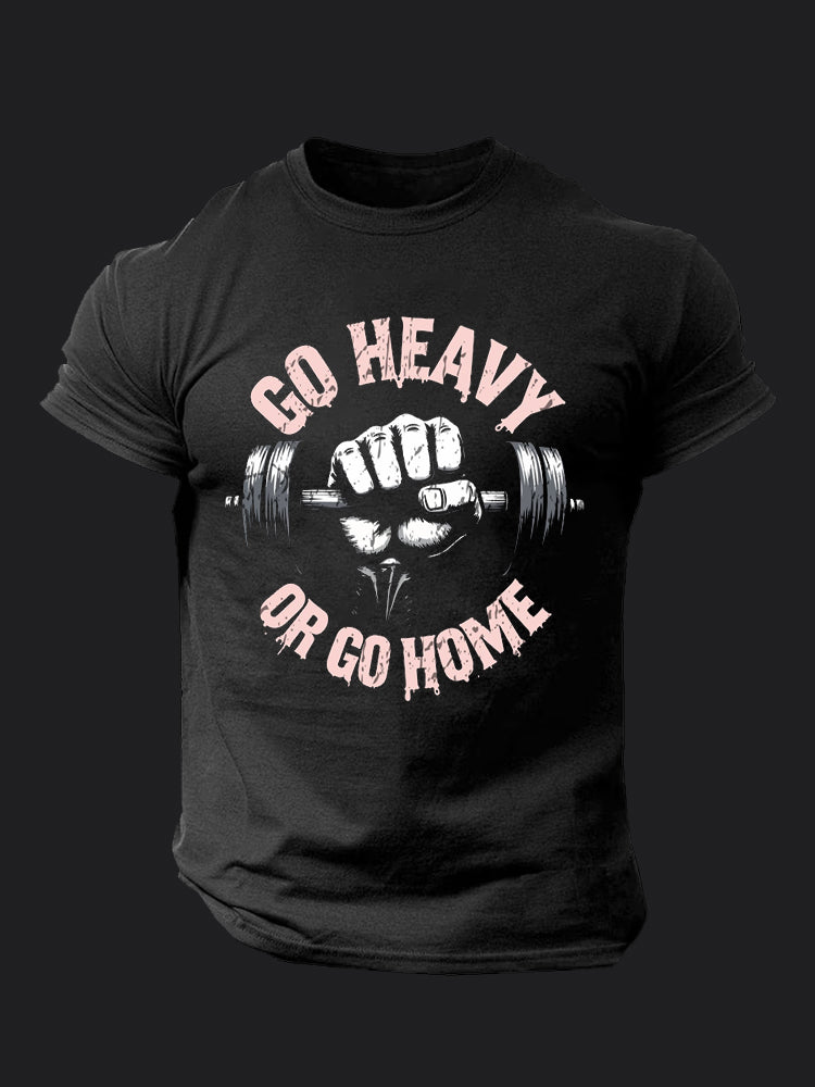 Go Heavy Or Go Home BombApe Gym T-shirt