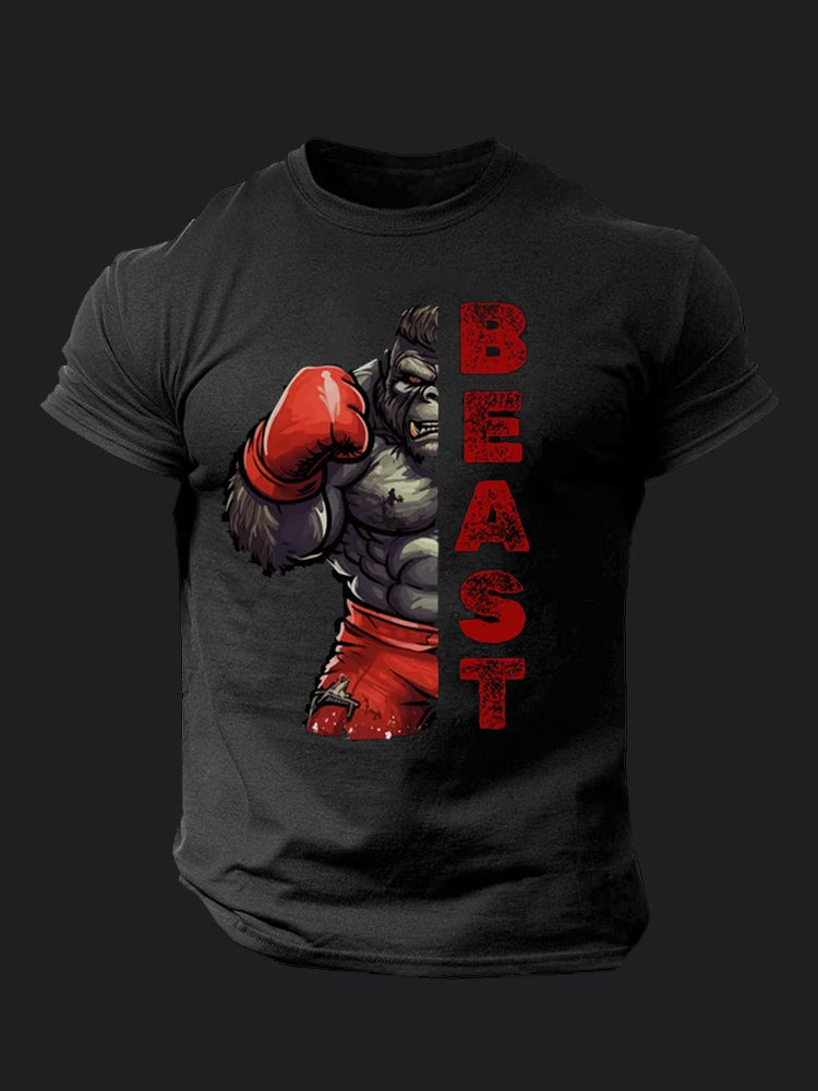 Boxing Gorilla Beast BombApe Gym T-shirt