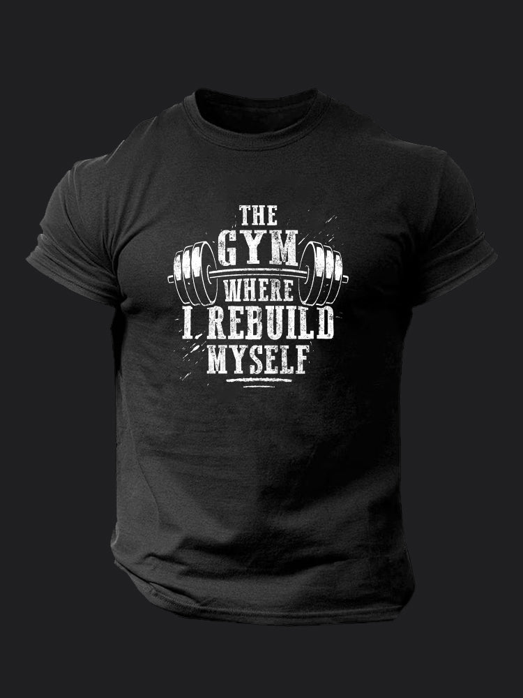 Where I Rebuild Myself BombApe Gym T-shirt