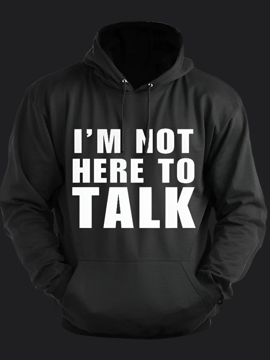 Im Not Here To Talk BombApe Gym Hoodie