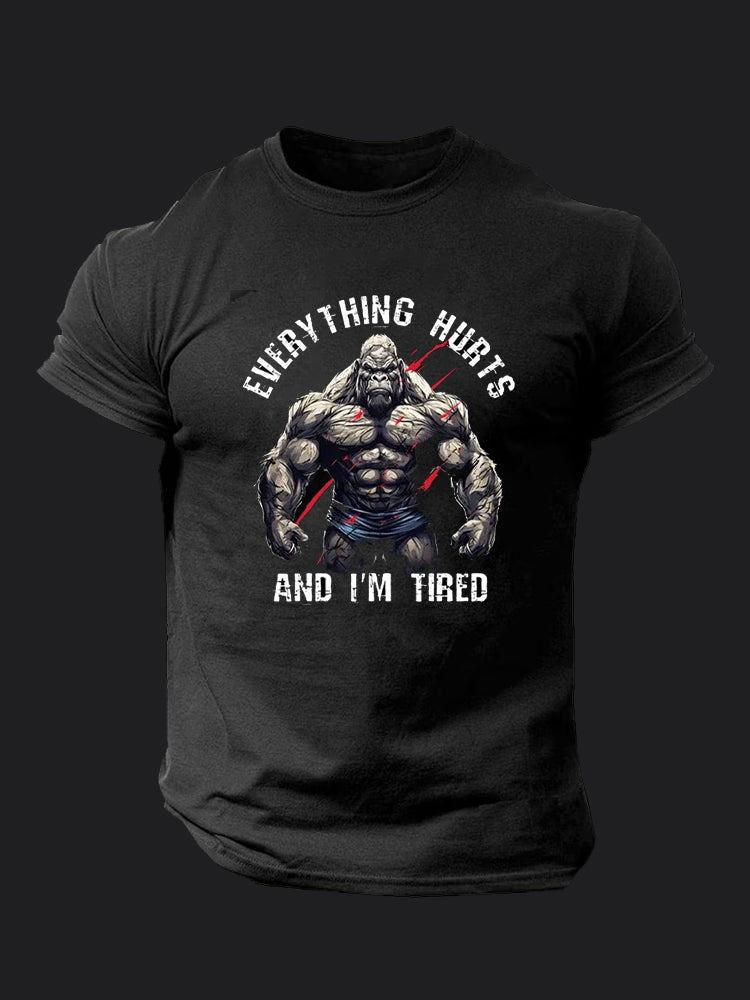 Everything Hurts and I'm Tired BombApe Gym T-shirt