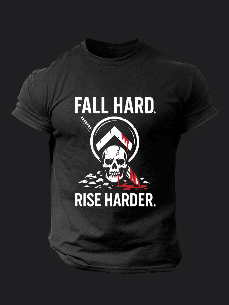Fall Hard Rise Harder BombApe Gym T-shirt