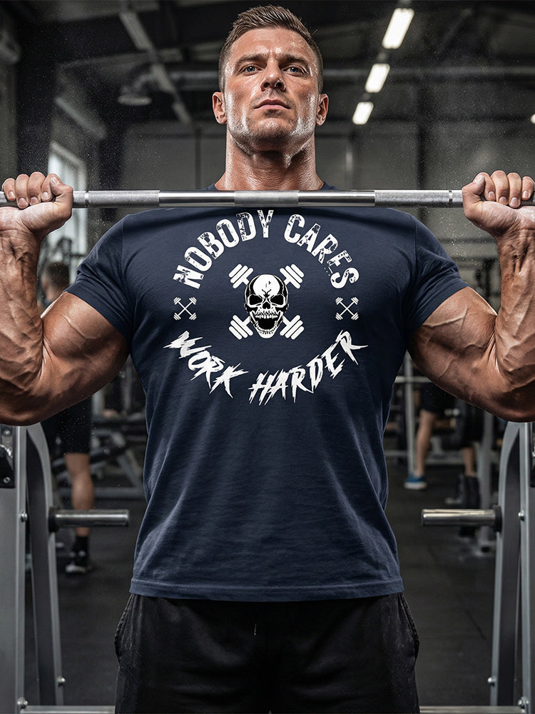 Nobody Cares Work Harder Gym T-shirt