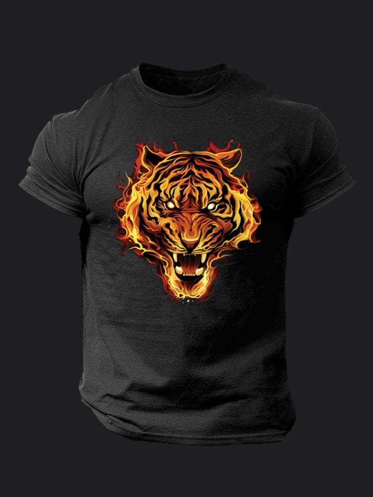 Flaming Tiger BombApe Gym T-shirt