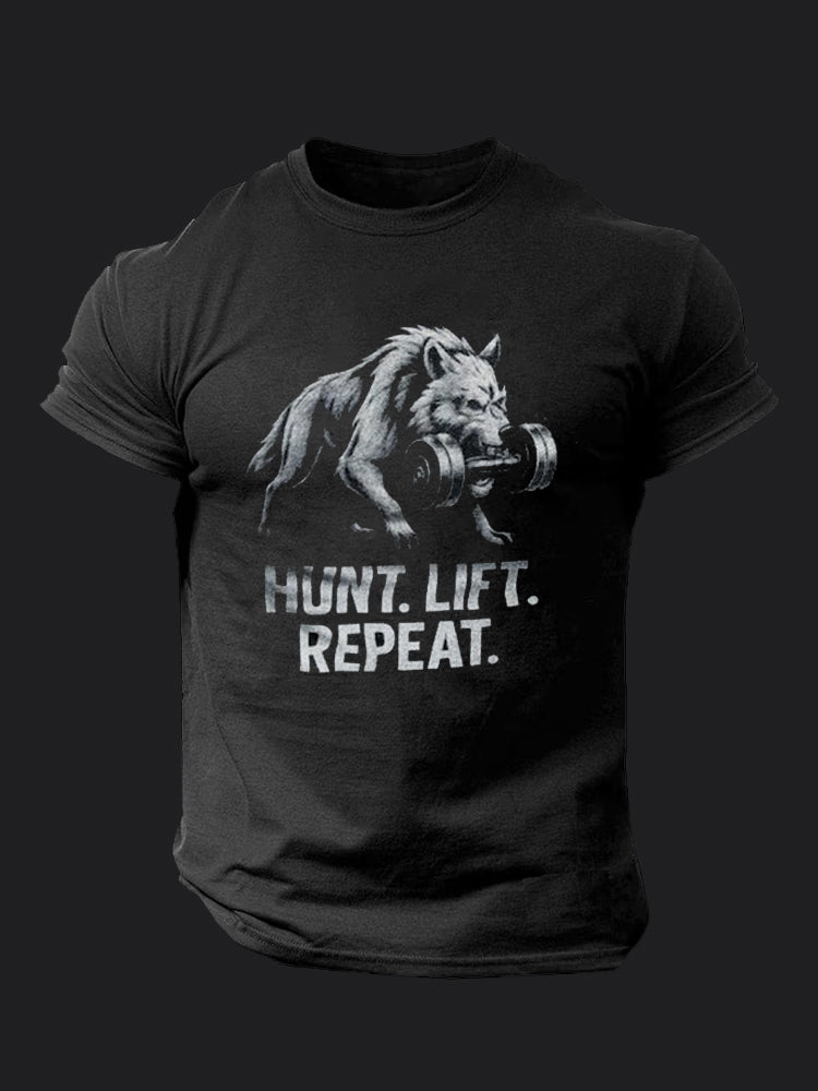 Hunt Lift Repeat BombApe Gym T-shirt