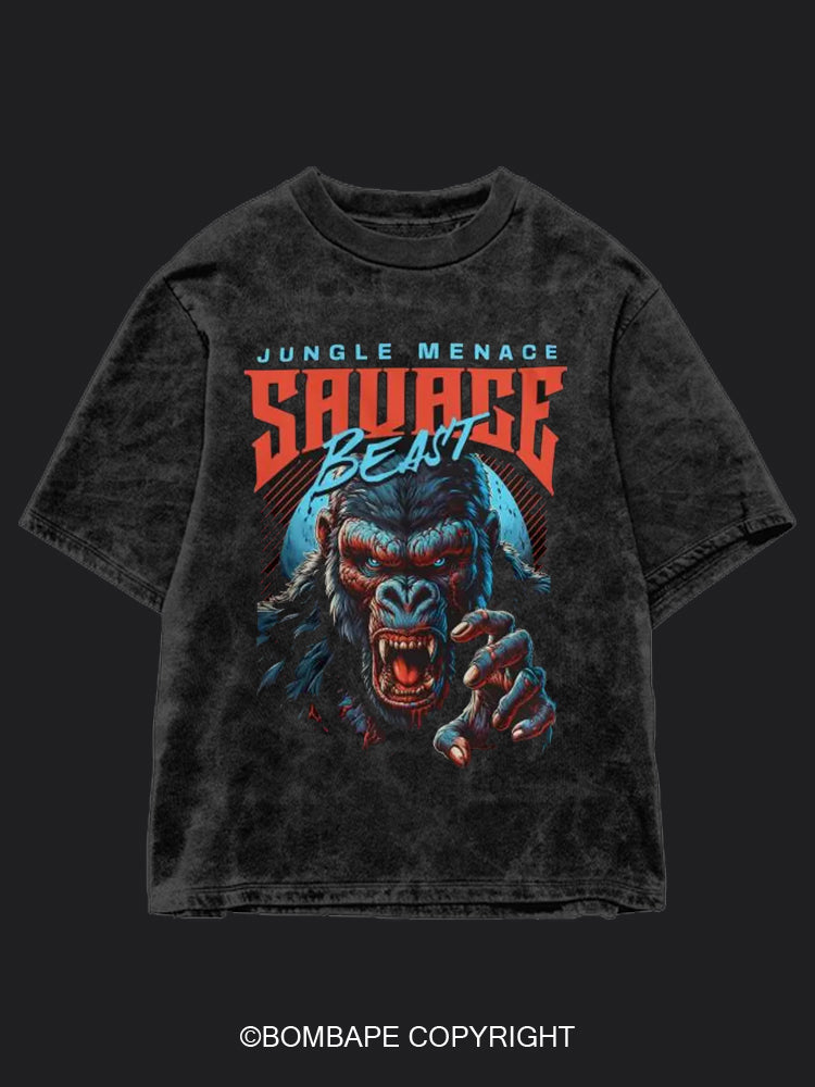 Savage BombApe Washed Gym T-shirt