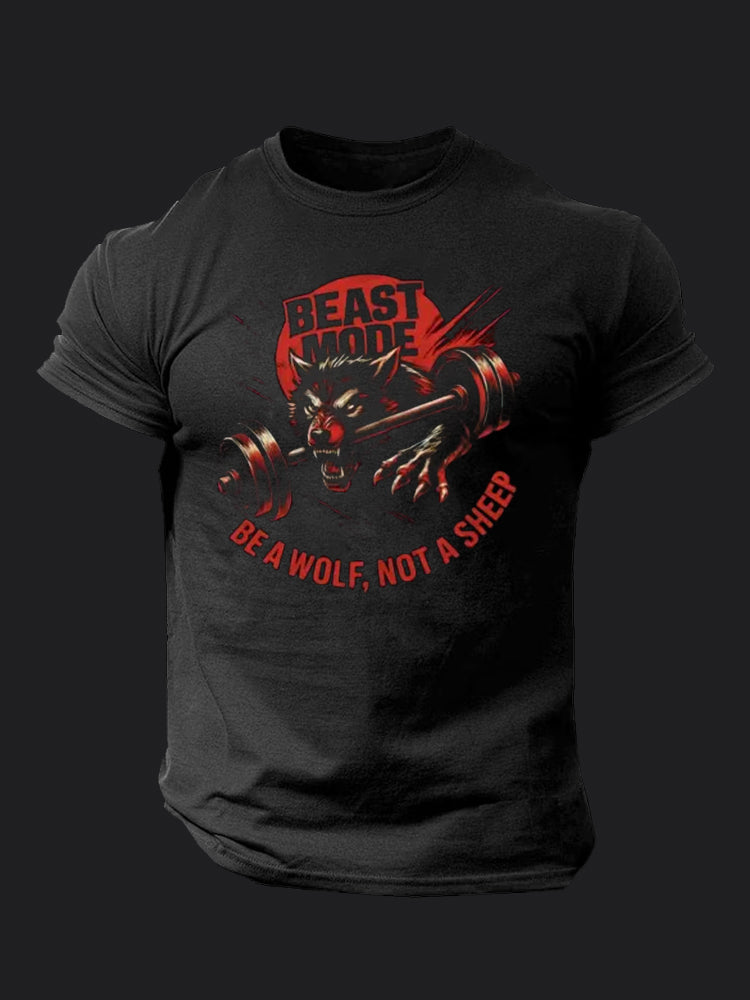 Be a Wolf Not a Sheep BombApe Gym T-shirt