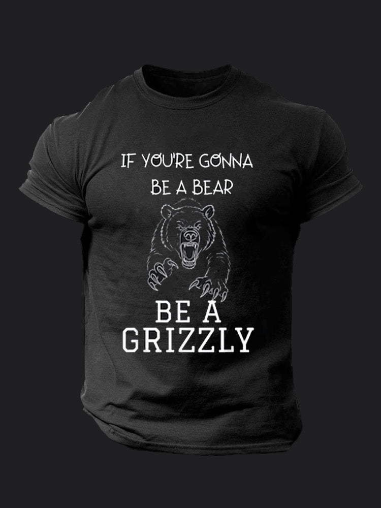 Wild Grizzly Bear BombApe Gym T-shirt