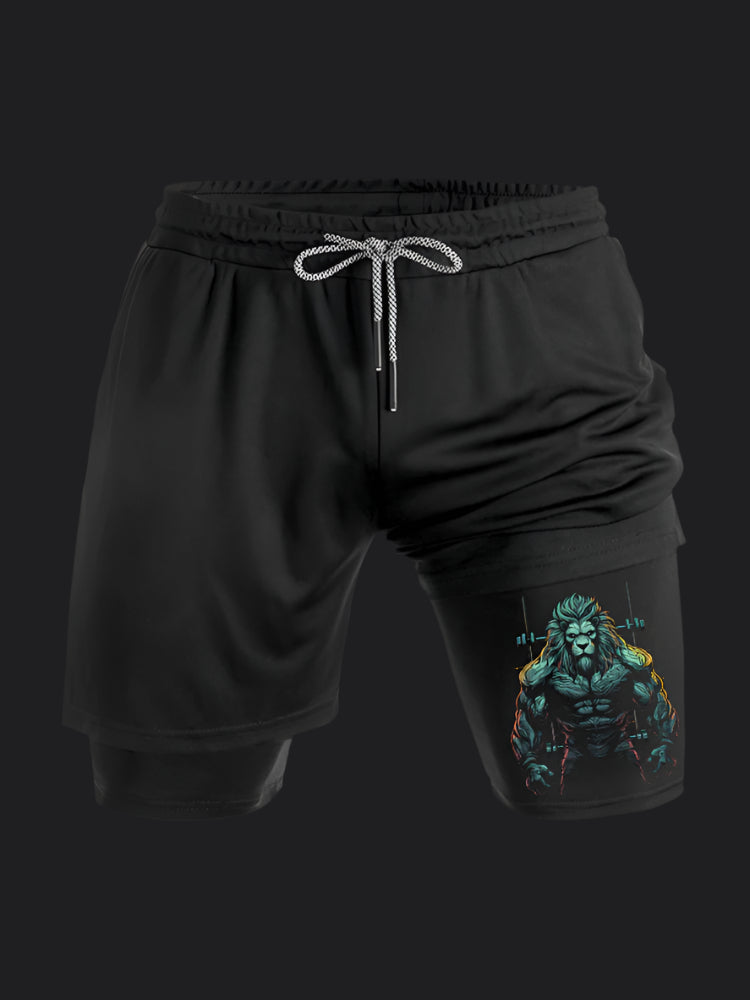 Muscular Lion BombApe Performance Shorts