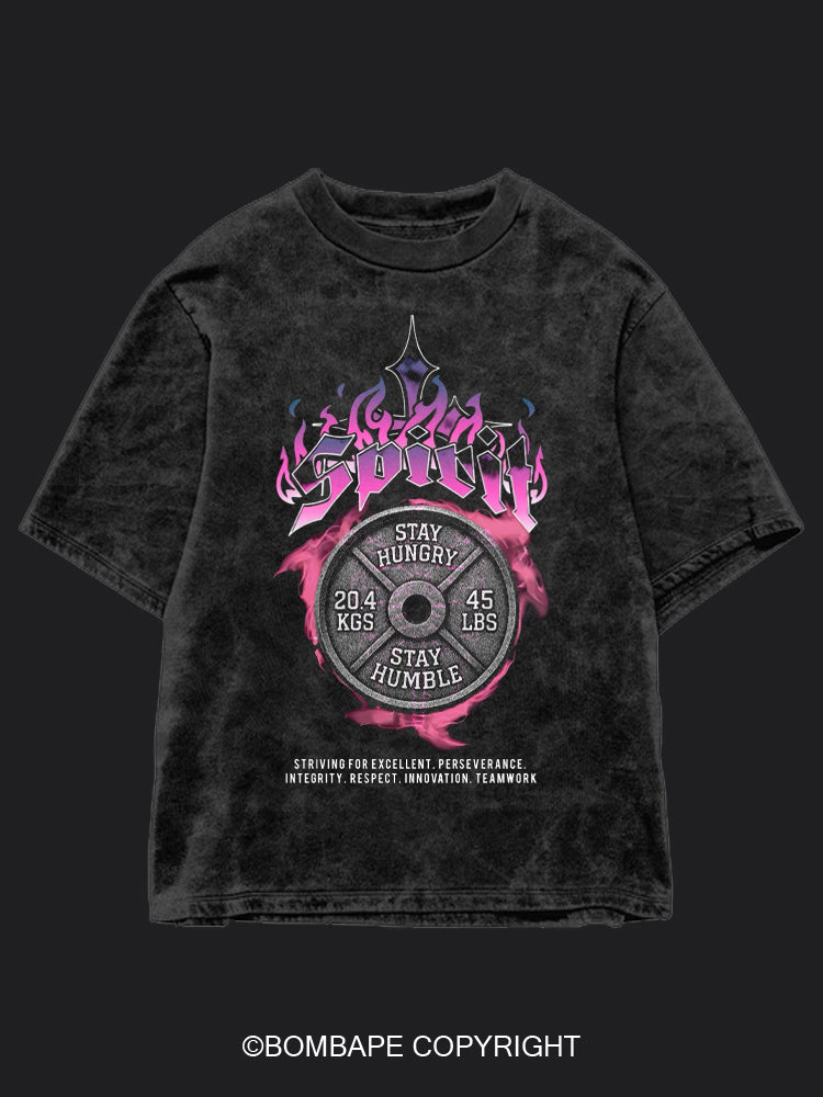 Stay Hungry BombApe Washed Gym T-shirt