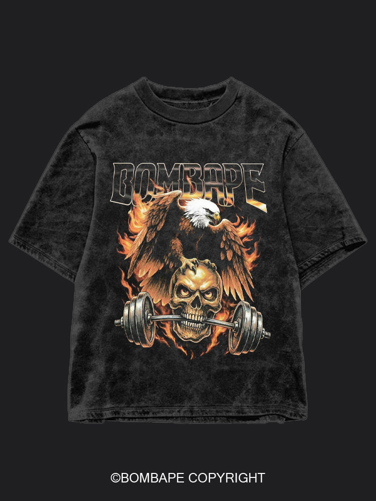 Skull BombApe Washed Gym T-shirt