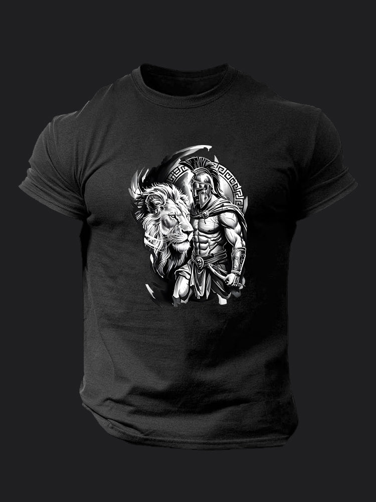 Lion and Warrior BombApe Gym T-shirt