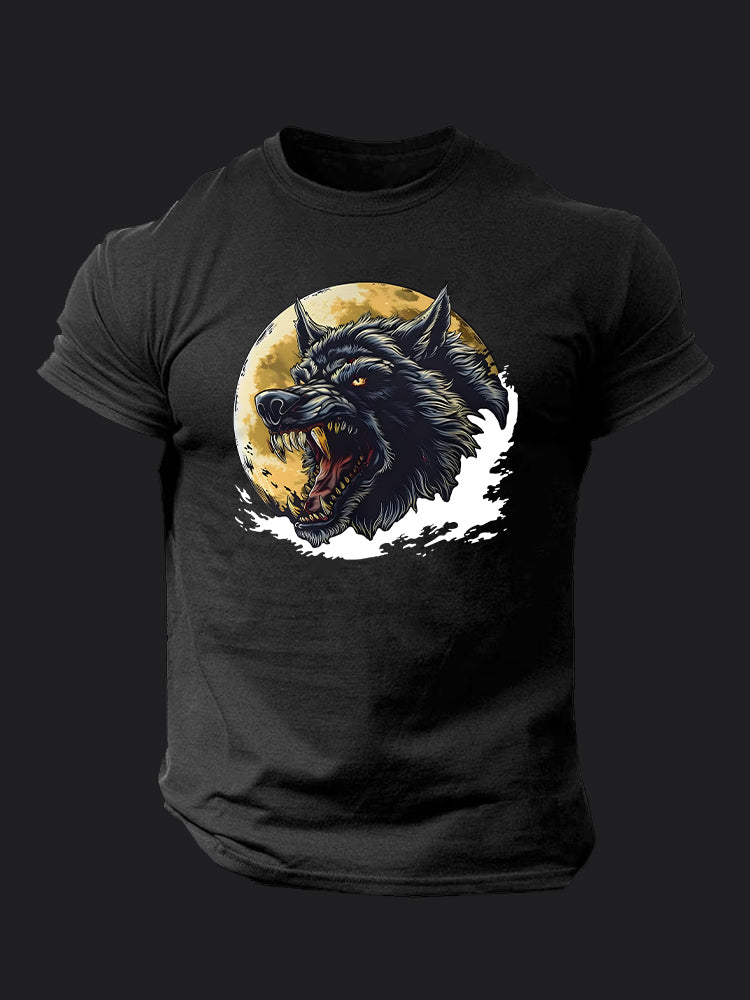 Wolf Full Moon BombApe Gym T-shirt