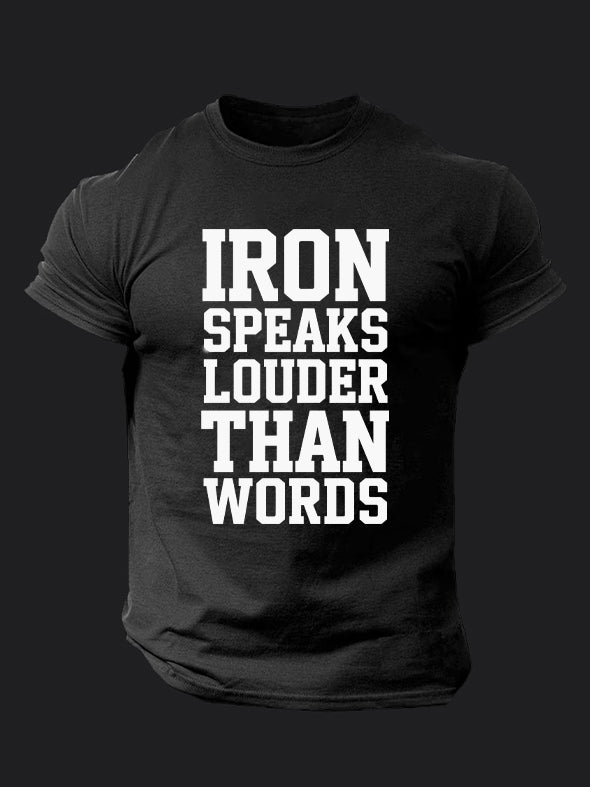 Iron Speaks Louder BombApe Gym T-shirt