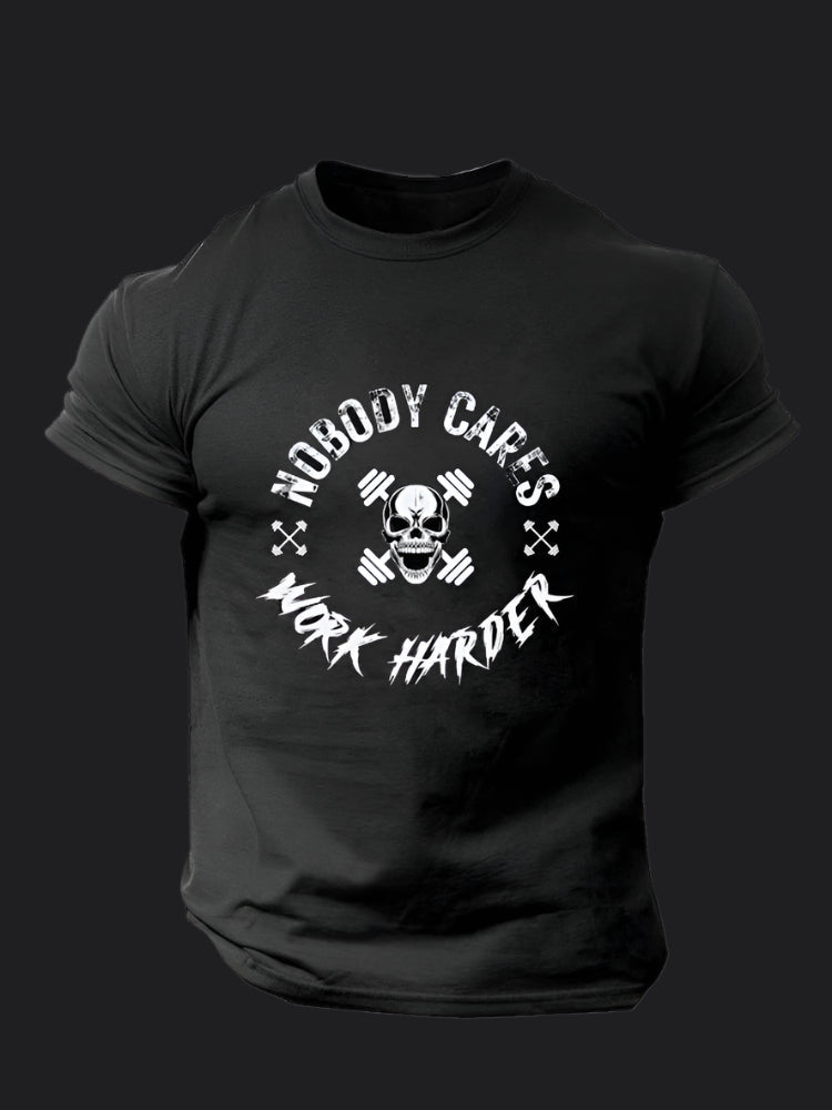 Nobody Cares Work Harder Gym T-shirt