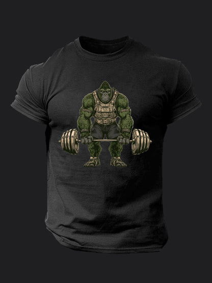 Gorilla Soldier BombApe Gym T-shirt
