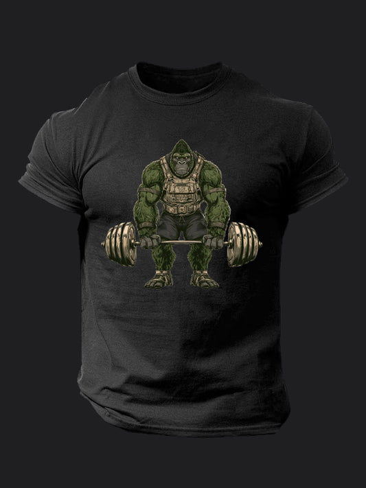 Gorilla Soldier BombApe Gym T-shirt