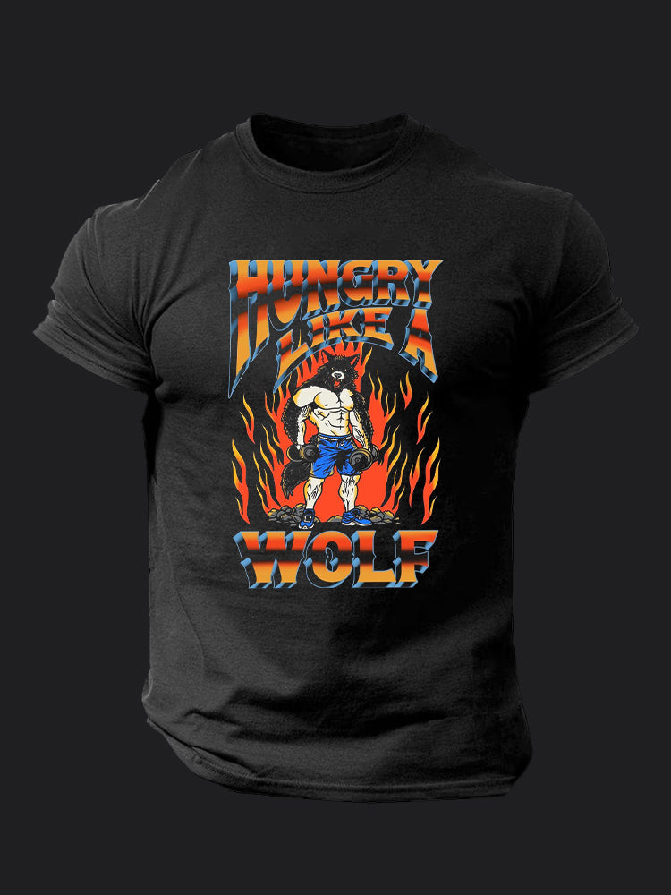 Hungry Like  A Wolf BombApe Gym T-shirt