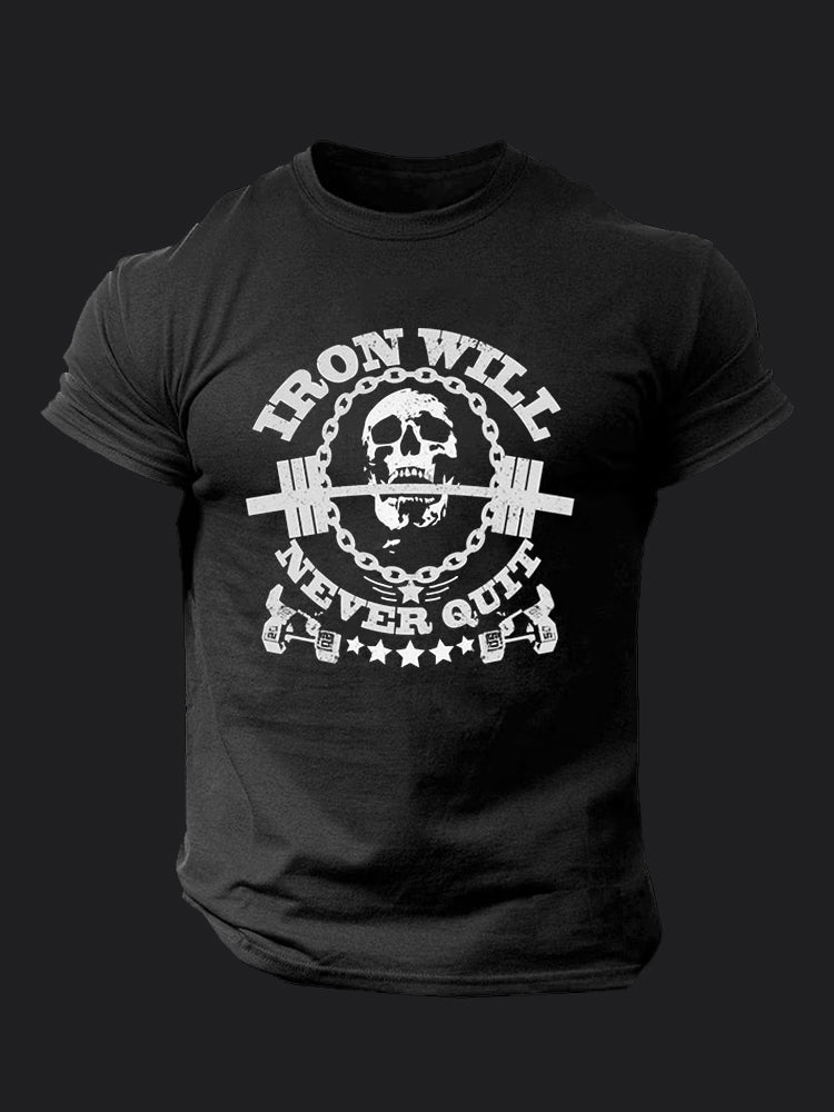 Iron Will Never Quit BombApe Gym T-shirt