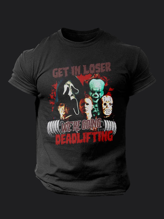 Get In Loser Were Going Lifting BombApe Gym T-shirt