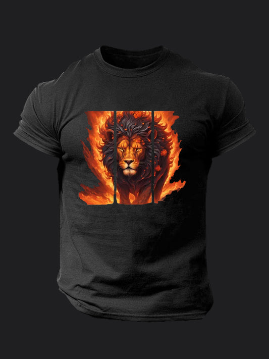Lion Fire BombApe Gym T-shirt