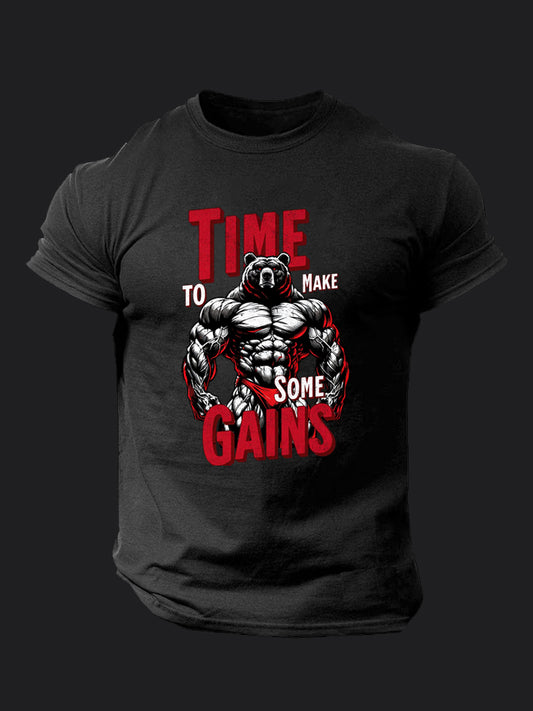 Time to Make Some Gains BombApe Gym T-shirt