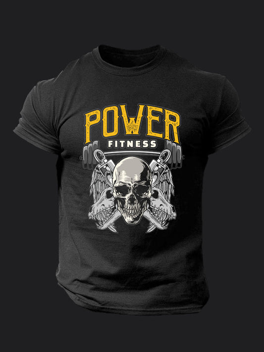 power fitness Skull Gym BombApe GymT-shirt
