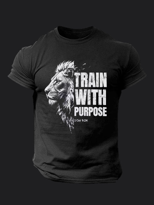 Bold Lion Head BombApe Gym T-shirt