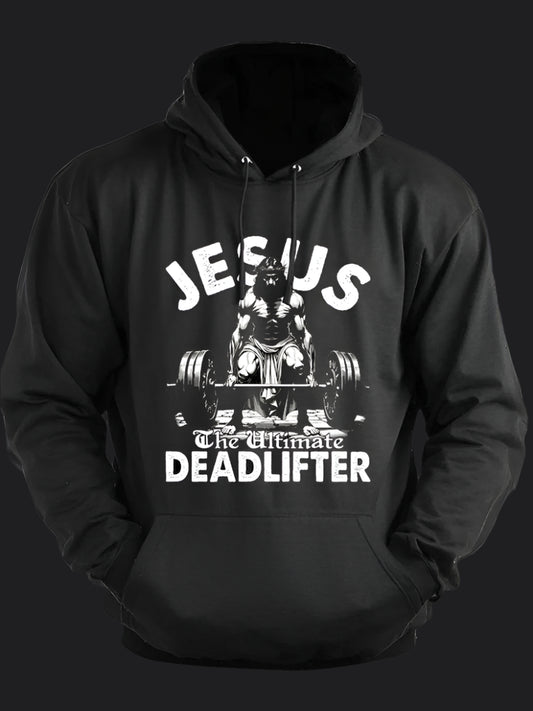 Jesus The Ultimate Deadlifter BombApe Gym Hoodie
