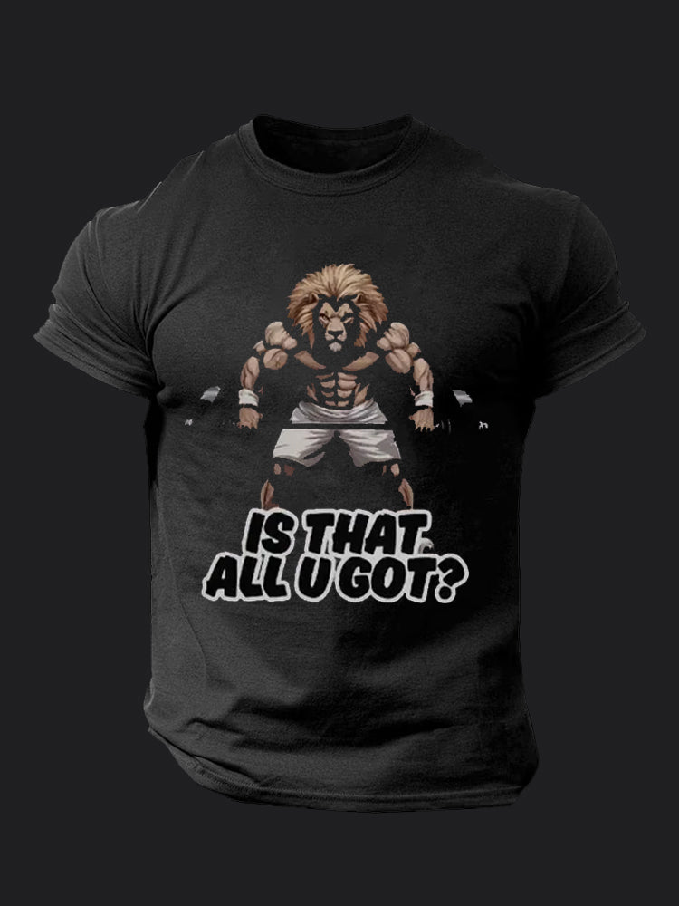 Weightlifting Lion BombApe Gym T-shirt
