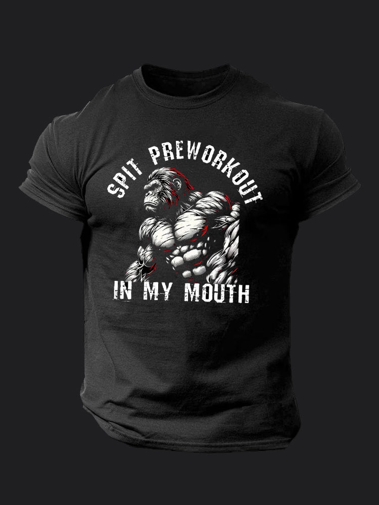 Spit Preworkout In My Mouth BombApe Gym T-shirt