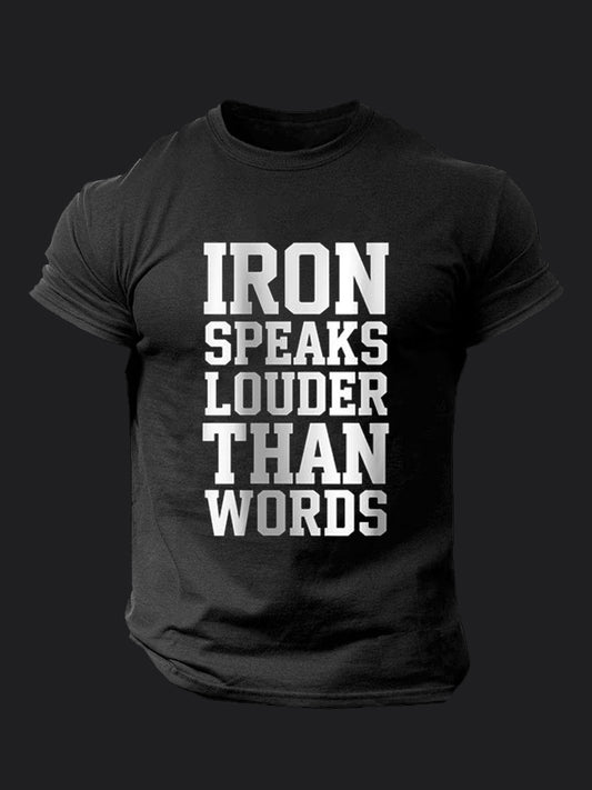 Iron Speaks Louder BombApe Gym T-shirt