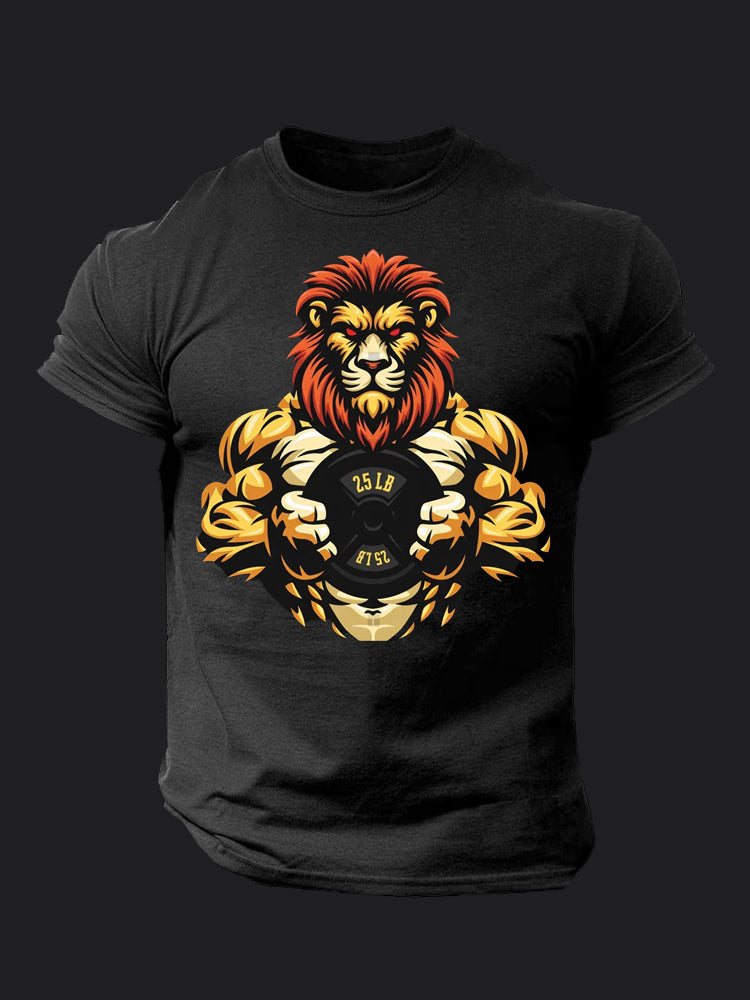 Weightliting Lion BombApe Gym T-shirt